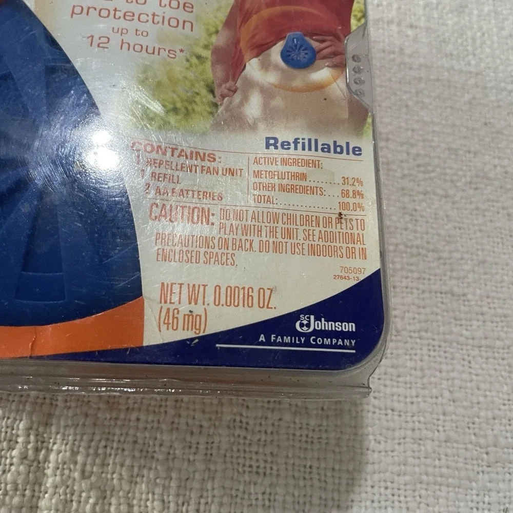 OFF! Clip-On Mosquito Repellent Refills 1 Pack w/2 Refills New Sealed 12‎ hrs